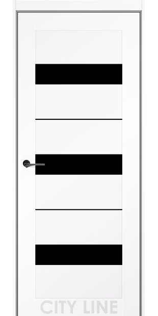 Межкомнатные двери CityLine Express SORANA korfad-express-sorana-bilii-diamant-cityline-express-s-cernym-steklom